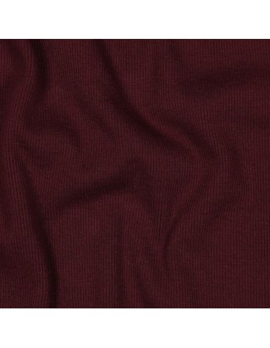Ribbed jersey ribbed fabric - Bordeaux