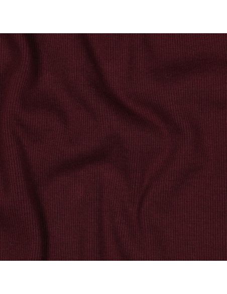 Ribbed jersey ribbed fabric - Bordeaux