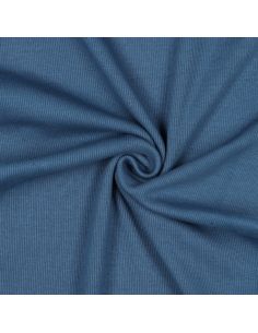 Ribbed jersey ribbed fabric - Denim blue