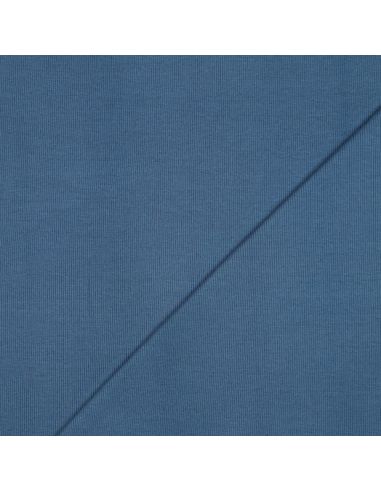 Ribbed jersey ribbed fabric - Denim blue
