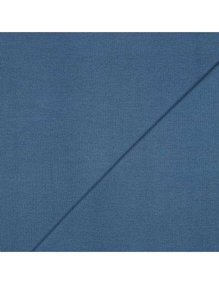 Ribbed jersey ribbed fabric - Denim blue