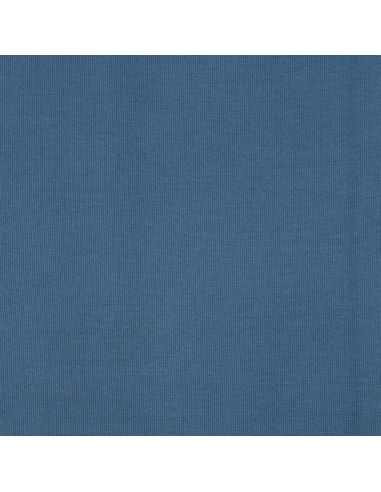 Ribbed jersey ribbed fabric - Denim blue