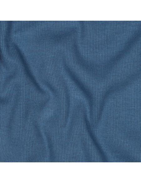 Ribbed jersey ribbed fabric - Denim blue