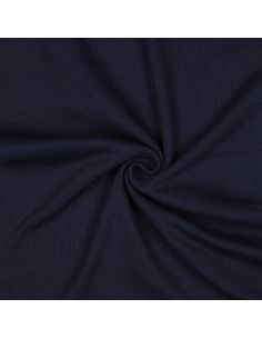 Ribbed jersey ribbed fabric - Navy blue