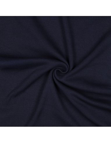 Ribbed jersey ribbed fabric - Navy blue