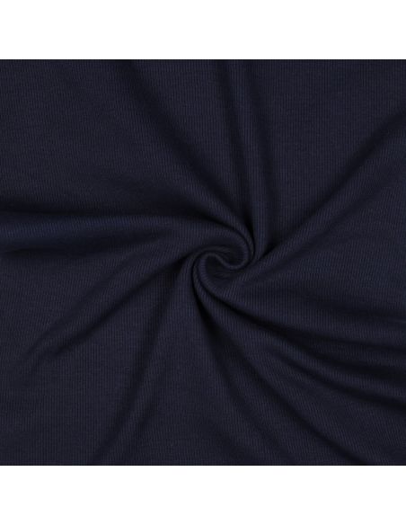 Ribbed jersey ribbed fabric - Navy blue