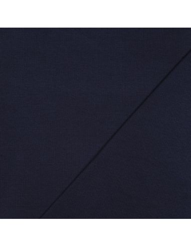 Ribbed jersey ribbed fabric - Navy blue