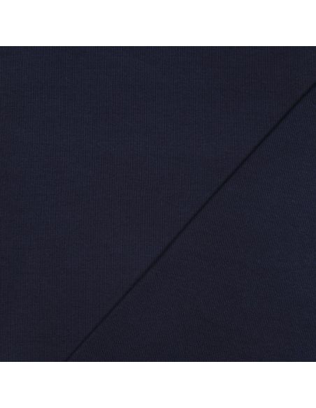 Ribbed jersey ribbed fabric - Navy blue