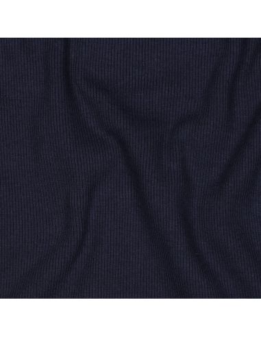 Ribbed jersey ribbed fabric - Navy blue