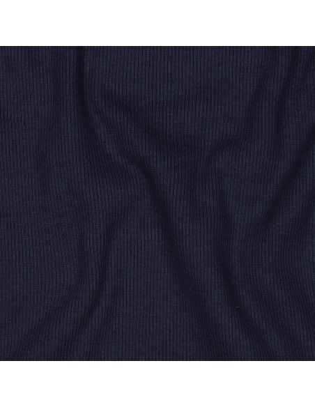 Ribbed jersey ribbed fabric - Navy blue
