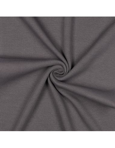 Ribbed jersey ribbed fabric - Dark gray