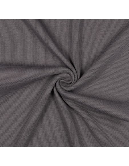Ribbed jersey ribbed fabric - Dark gray