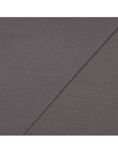 Ribbed jersey ribbed fabric - Dark gray