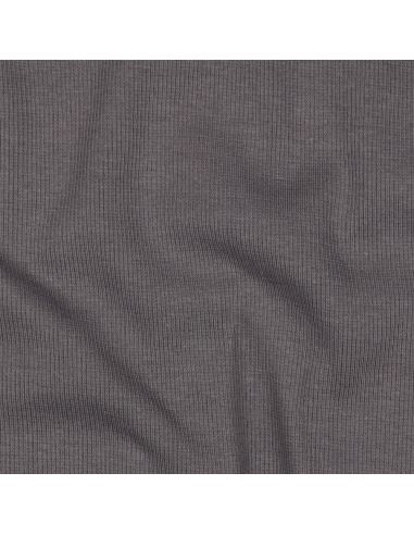 Ribbed jersey ribbed fabric - Dark gray