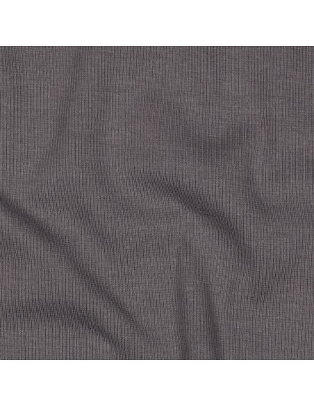 Ribbed jersey ribbed fabric - Dark gray