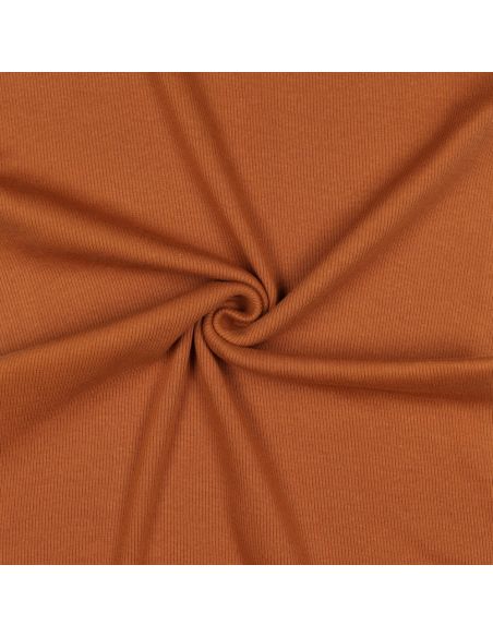 Ribbed ribbed jersey fabric - Brick