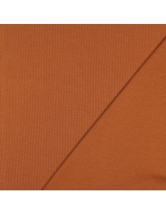 Ribbed ribbed jersey fabric - Brick 2