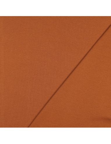 Ribbed ribbed jersey fabric - Brick