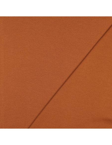 Ribbed ribbed jersey fabric - Brick