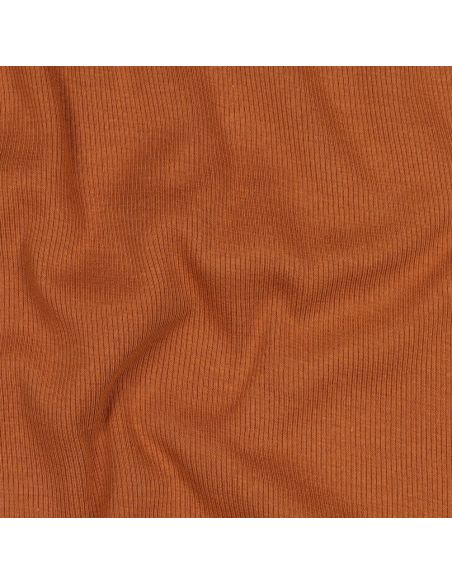 Ribbed ribbed jersey fabric - Brick
