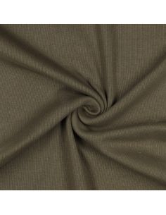 Ribbed ribbed jersey fabric - Khaki