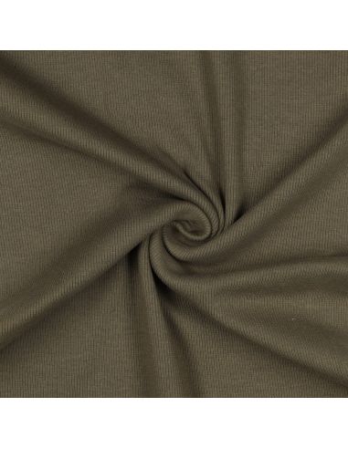 Ribbed ribbed jersey fabric - Khaki