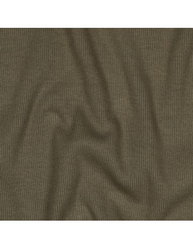 Ribbed ribbed jersey fabric - Khaki