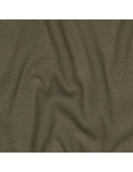 Ribbed ribbed jersey fabric - Khaki