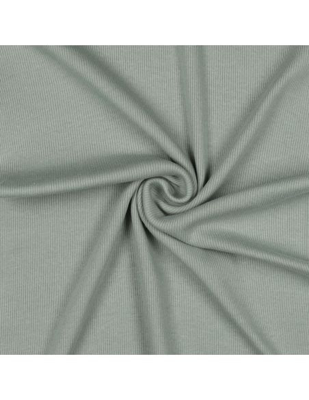 Ribbed jersey ribbed fabric - Verdigris