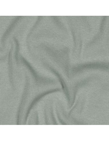 Ribbed jersey ribbed fabric - Verdigris