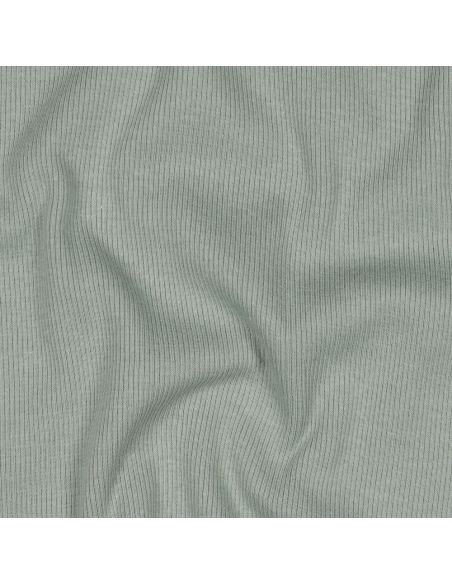Ribbed jersey ribbed fabric - Verdigris