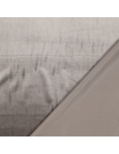 Luxury velvet upholstery fabric - Taupe