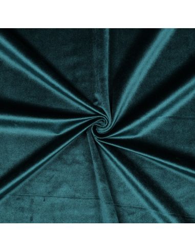 Luxury velvet upholstery fabric - Petrol blue