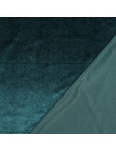 Luxury velvet upholstery fabric - Petrol blue