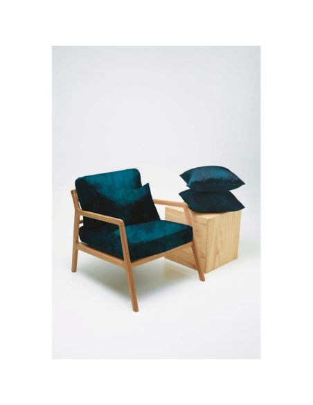 Luxury velvet upholstery fabric - Petrol blue
