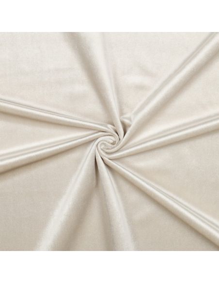 Luxury velvet upholstery fabric - Ecru