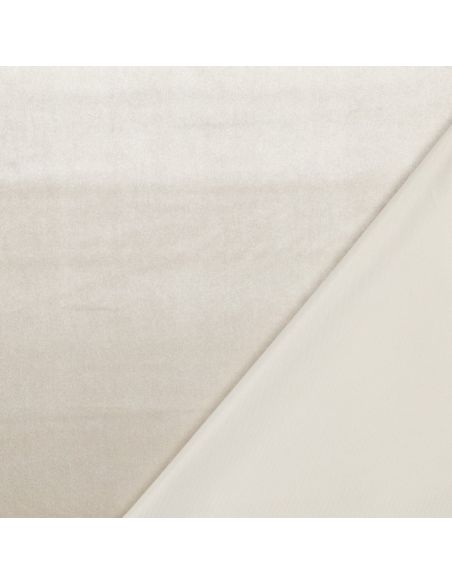 Luxury velvet upholstery fabric - Ecru