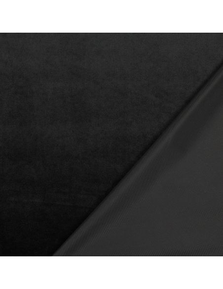 Luxury velvet upholstery fabric - Black