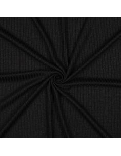 Ribbed lurex knit fabric - Silver black