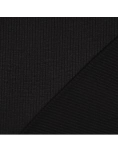Ribbed lurex knit fabric - Silver black 2