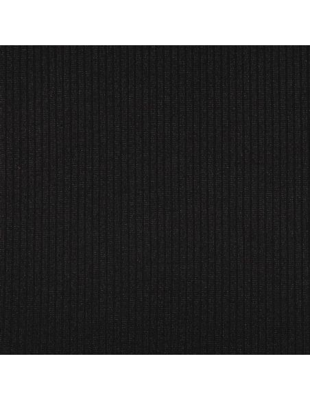 Ribbed lurex knit fabric - Silver black