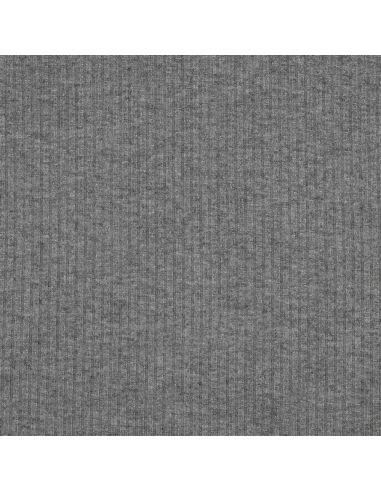 Ribbed lurex knit fabric - Silver gray