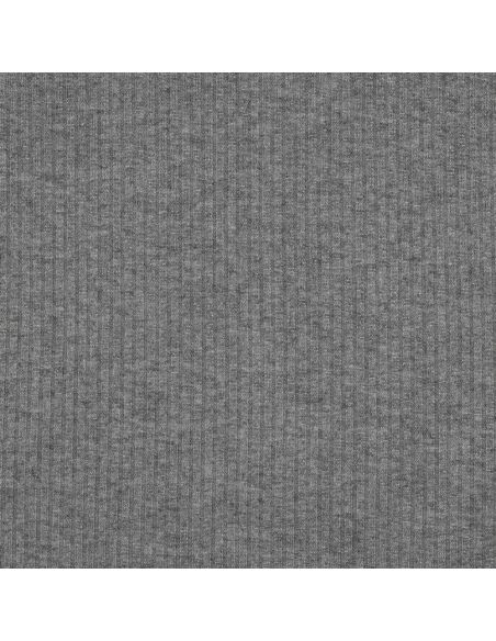 Ribbed lurex knit fabric - Silver gray