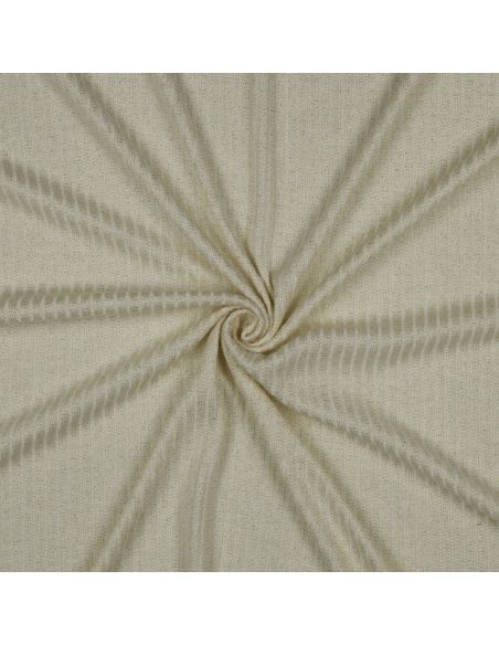 Ribbed lurex knit fabric - Golden ecru
