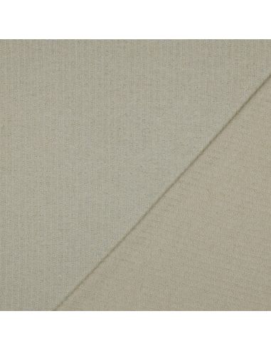 Ribbed lurex knit fabric - Golden ecru