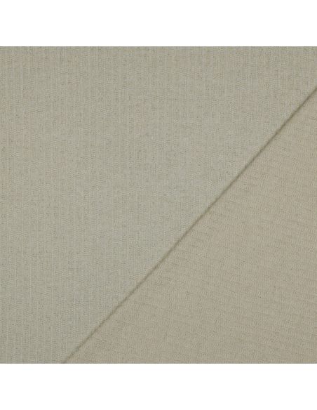 Ribbed lurex knit fabric - Golden ecru