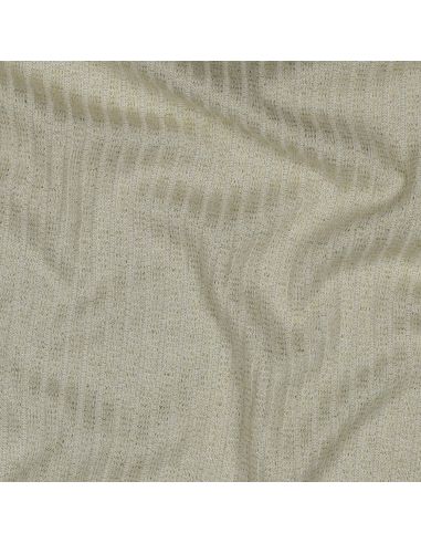 Ribbed lurex knit fabric - Golden ecru