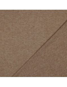 Ribbed lurex knit fabric - Golden beige 2