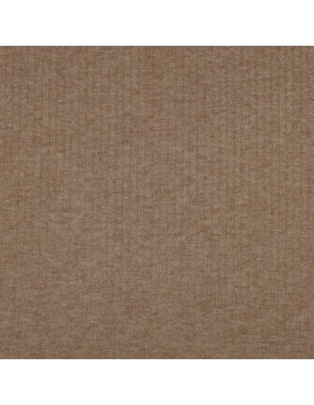 Ribbed lurex knit fabric - Golden beige