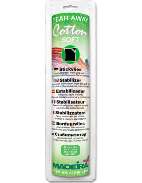 Tear-Away Stabilizer Cotton Soft - Black